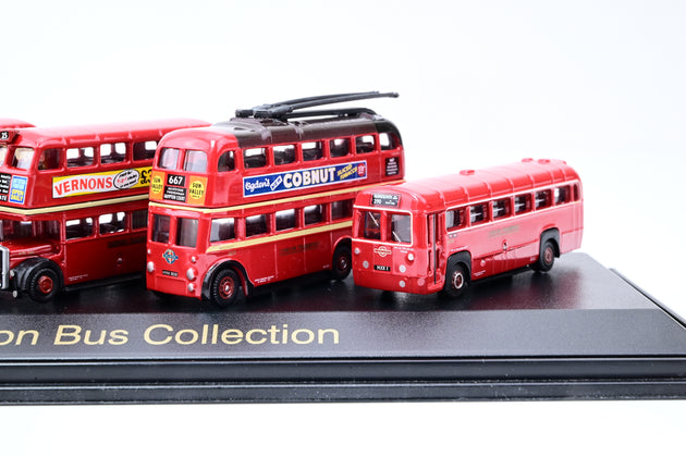 Oxford Diecast N Gauge NSET01 London Bus Collection w/ 5 London Transport Red Buses - Boxed