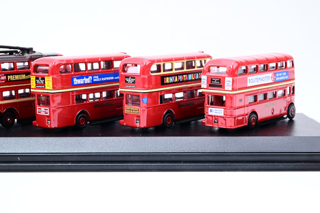 Oxford Diecast N Gauge NSET01 London Bus Collection w/ 5 London Transport Red Buses - Boxed