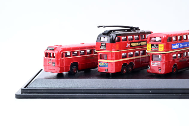 Oxford Diecast N Gauge NSET01 London Bus Collection w/ 5 London Transport Red Buses - Boxed