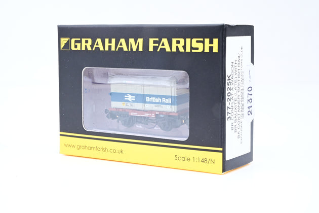Graham Farish N Gauge 377-2025K BR Bauxite Conflat w/ BA Container 'British Rail' No.B506777 - Limited Edition, Boxed