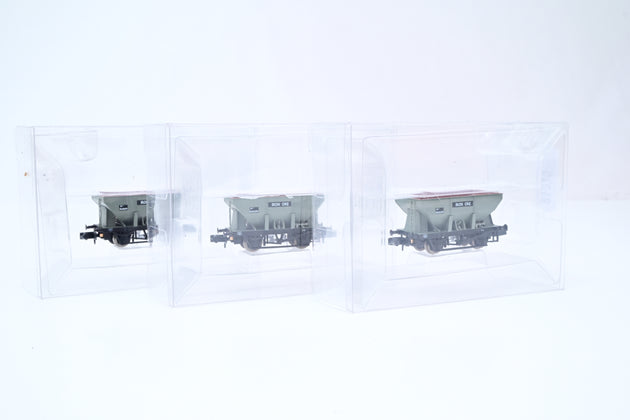 Graham Farish N Gauge Rake of 3 BR Grey 24T Iron Ore Hopper Wagons