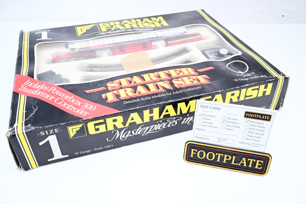 Graham Farish N Gauge 8530 'The Gaffer' Starter Train Set w/ 0-6-0 Steam Locomotive No.1 'The Gaffer' + 2 Coaches - Boxed