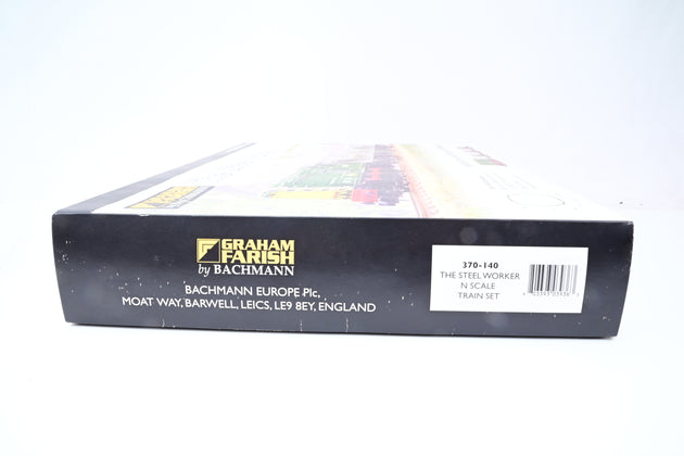 Graham Farish N Gauge 370-140 'The Steel Worker' Train Set w/ Class 08 & 3 24T Iron Ore Hoppers - Boxed