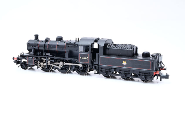 Graham Farish N Gauge 372-626 BR Black Early Emblem Ivatt Class 2MT No.46440 - Boxed