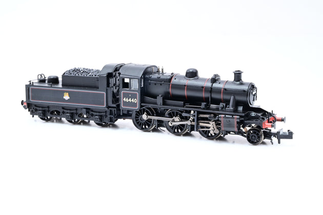 Graham Farish N Gauge 372-626 BR Black Early Emblem Ivatt Class 2MT No.46440 - Boxed