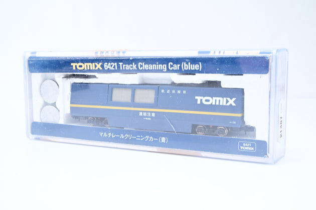 Tomix N Gauge 6421 Blue Track Cleaning Car - Boxed