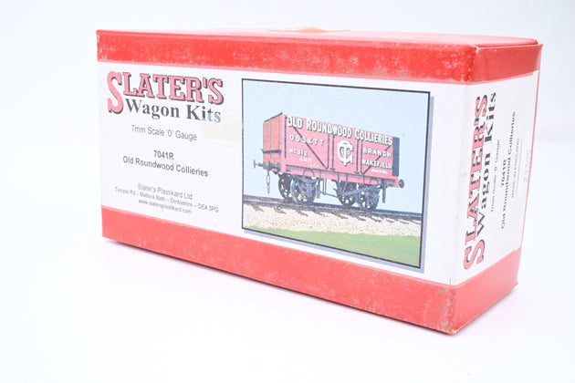 Slaters O Gauge Kit 7041R 7 Plank Wagon Old Roundwood Collieries No.312 - Boxed