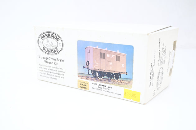 Parkside Dundas O Gauge Kit PS18 LMS Meat Van Diag D1670 No.171279 - Boxed