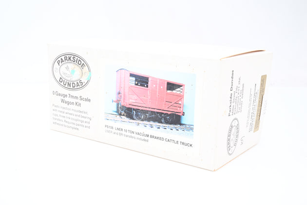 Parkside Dundas O Gauge Kit PS106 LNER 10T Cattle Truck Braked No.196127 - Boxed