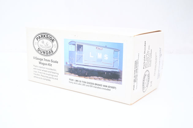 Parkside Dundas O Gauge Kit PS40 LMS 20T Goods Brake Van No.280663 - Boxed