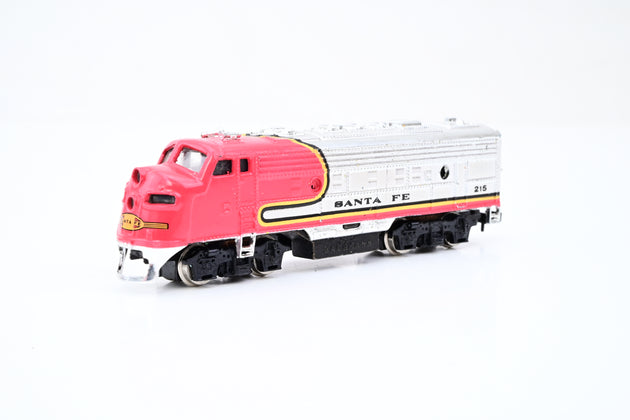 Bachmann N Gauge 4646 Santa Fe Red & Silver Class F7 Diesel Locomotive No. 215 - Unboxed