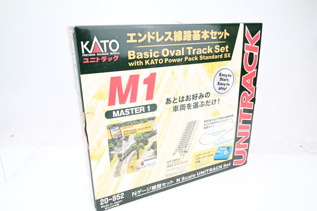 Kato N Gauge 20-852 Unitrack Master 1 M1 Basic Oval Track Set w/ Power Pack - Boxed