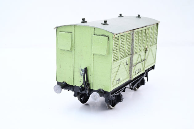 Kit Built O Gauge Wooden L & Y Fish Van Green No.1441 - Unboxed