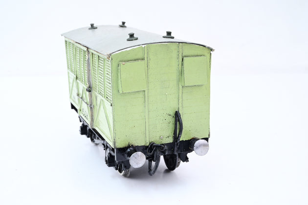 Kit Built O Gauge Wooden L & Y Fish Van Green No.1441 - Unboxed