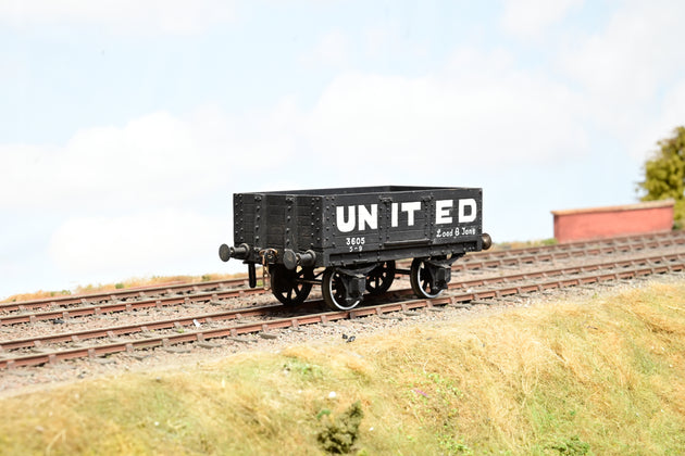 Kit Built O Gauge Wooden 5 Plank Wagon United Black No.3605 - Unboxed