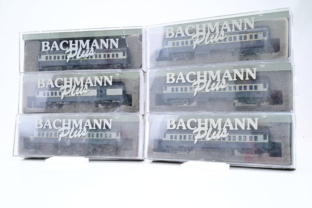 Bachmann Plus N Gauge Rake of 6 Baltimore And Ohio Railroad Passenger Cars No.5480, 1447, 900, 2x 5482 & Molly Pitcher - Boxed