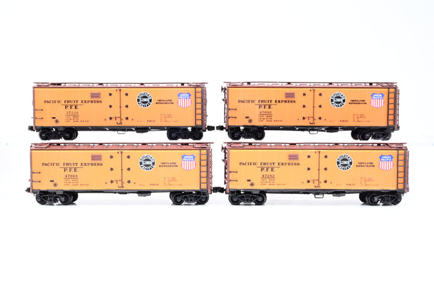 InterMountain N Gauge Rake of 12 Pacific Fruit Express Reefer Box Cars - Aftermarket Box