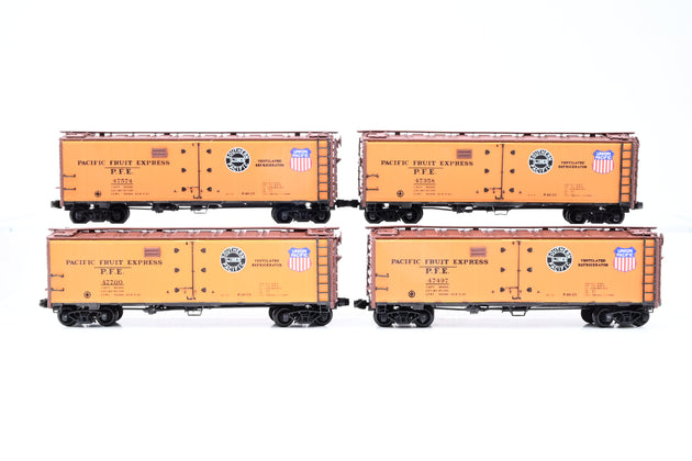 InterMountain N Gauge Rake of 12 Pacific Fruit Express Reefer Box Cars - Aftermarket Box