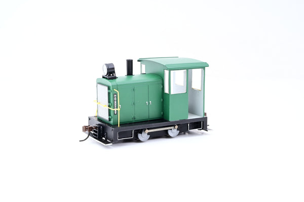 Spectrum On30 Gauge 28198 0-4-0 Side Rod Gas Mechanical Loco Green Unlettered - DCC Fitted, Boxed