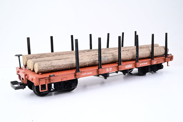 LGB G Gauge 4066 S.P. Orange Log Truck w/ Load No.4060 - Boxed