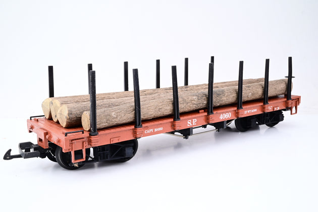 LGB G Gauge 4066 S.P. Orange Log Truck w/ Load No.4060 - Boxed