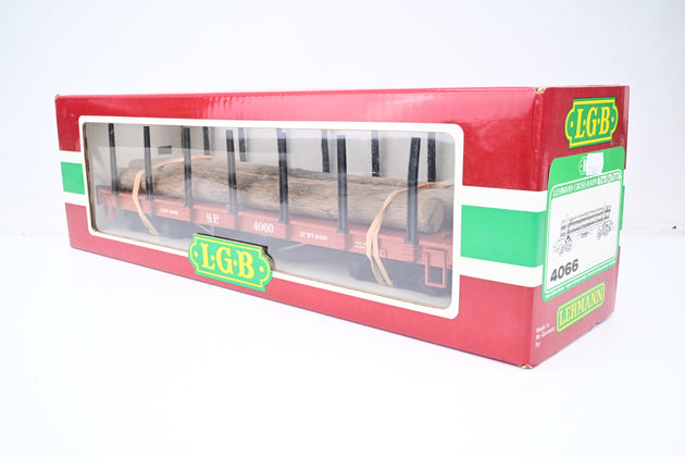 LGB G Gauge 4066 S.P. Orange Log Truck w/ Load No.4060 - Boxed