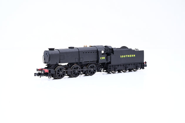 Dapol N Gauge ND-92D SR Q1 0-6-0 Locomotive SR Black No.C28 - Boxed