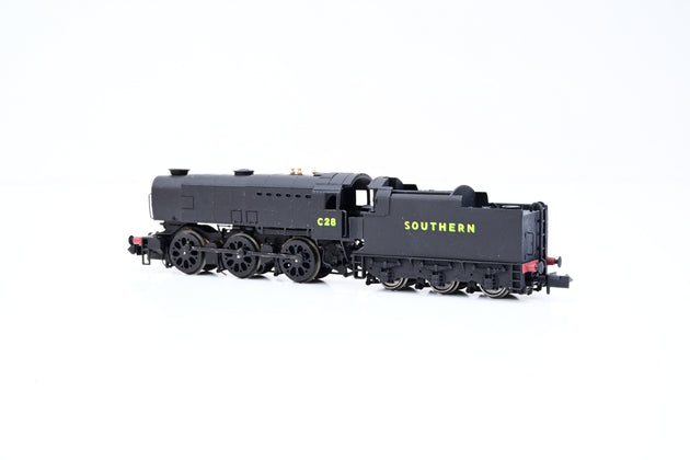 Dapol N Gauge ND-92D SR Q1 0-6-0 Locomotive SR Black No.C28 - Boxed