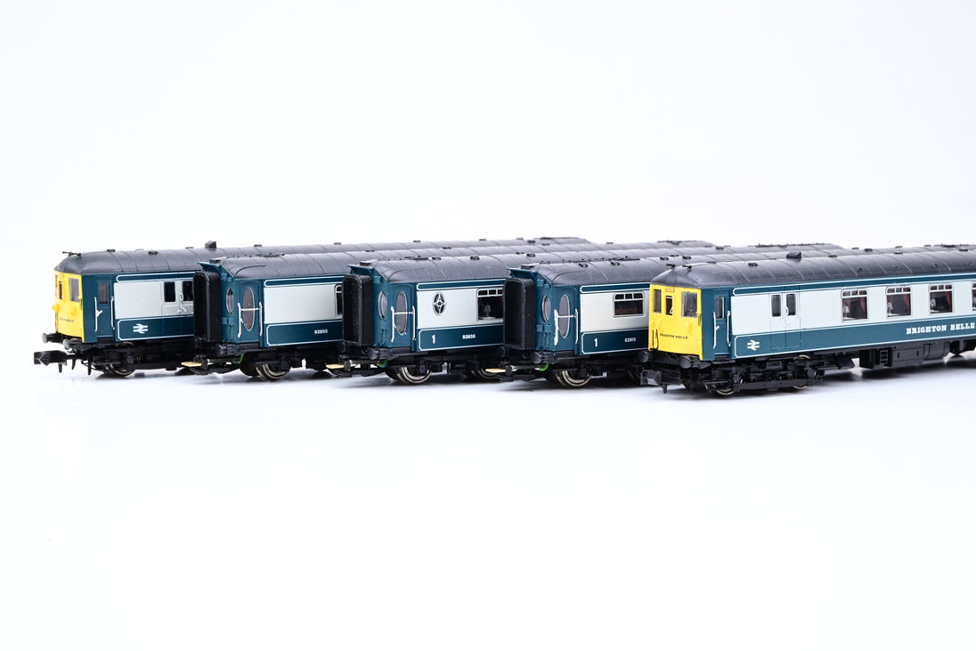 Arnold N Gauge HN3001/HN3501 SR 5-BEL 1969 BR Blue 'Brighton Belle Pullman' 5-Car Pack - DCC Fitted, Boxed