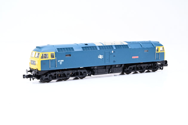 Graham Farish N Gauge 371-829 Class 47/4 BR Blue Yellow Ends No.47435 - DCC Sound, Boxed