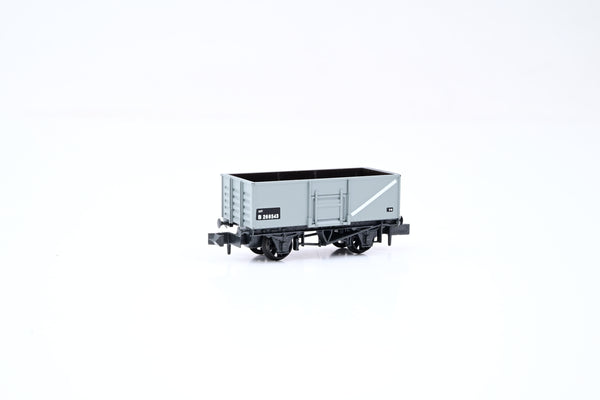 Graham Farish N Gauge 377-027C 16T Steel Mineral Wagon BR Light Grey No.B268543 - Boxed