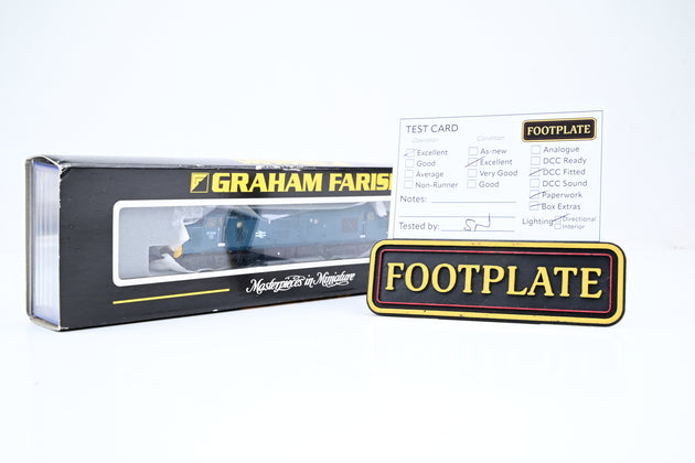 Graham Farish N Gauge 371-452 BR Blue W/Yellow Ends Class 37/2 No.37238 - DCC Fitted, Boxed