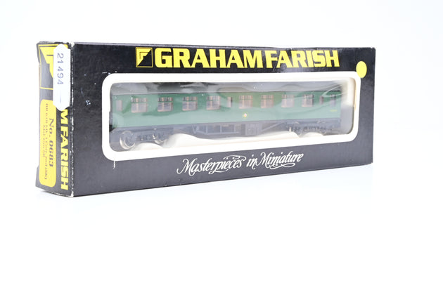 Graham Farish N Gauge 0683 BR Mk1 63ft 2nd SK SR Green No.S1 - Boxed