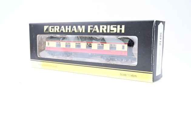 Graham Farish N Gauge 374-846A Stanier First Corridor BR Crimson & Cream No.M1066M