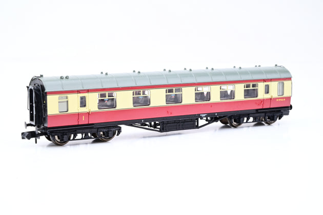 Graham Farish N Gauge 374-851A Stanier Composite First/Second Coach BR Crimson & Cream No.M9743M