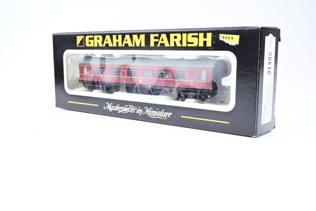 Graham Farish N Gauge 374-850 Stanier Vestibule Composite 1ST/3RD LMS Crimson Lake No.5789 - Boxed