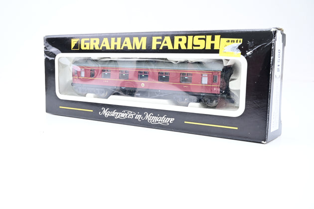 Graham Farish N Gauge 374-845 Stanier Vestibule Composite 1ST LMS Crimson Lake No.1062 - Boxed