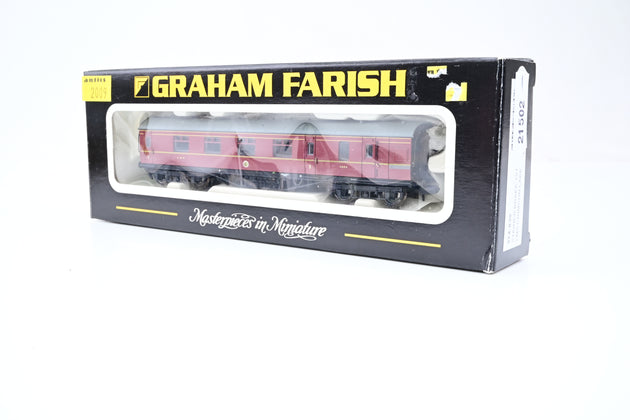 Graham Farish N Gauge 374-830 Stanier Brake 1ST LMS Crimson Lake No.5062 - Boxed
