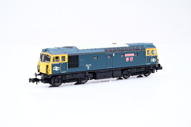Dapol N Gauge 2D-001-023 Class 33/1 BR Blue W/Full Yellow Ends Templecombe No.33112 - Boxed