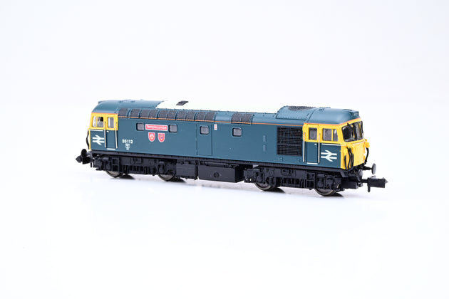 Dapol N Gauge 2D-001-023 Class 33/1 BR Blue W/Full Yellow Ends Templecombe No.33112 - Boxed