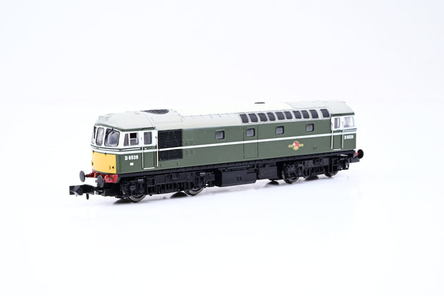 Dapol N Gauge 2D-001-003D Class 33/0 BR Green W/Small Yellow Panels No.D6539 - DCC Fitted - Boxed