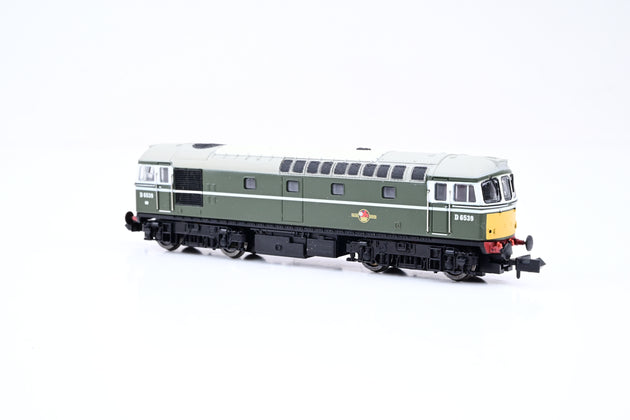 Dapol N Gauge 2D-001-003D Class 33/0 BR Green W/Small Yellow Panels No.D6539 - DCC Fitted - Boxed