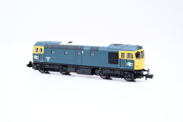 Dapol N Gauge 2D-001-005D Class 33/0 BR Blue W/Full Yellow Ends  No.33020 - DCC Fitted, Boxed