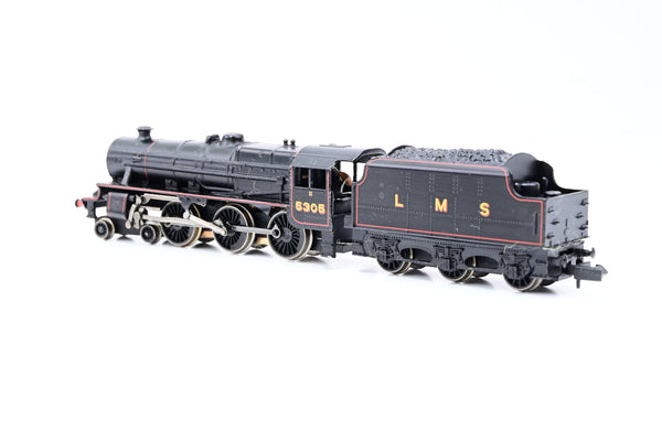 Graham Farish N Gauge 372-125 Black 5 Lined Black LMS No.5305 - Boxed