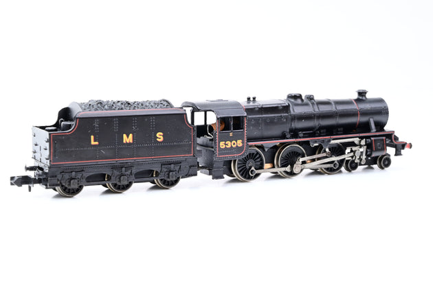 Graham Farish N Gauge 372-125 Black 5 Lined Black LMS No.5305 - Boxed