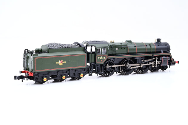 Graham Farish 372-728SF BR Standard Class 5MT BR Lined Green Late Crest No.73049 - DCC Sound, Boxed