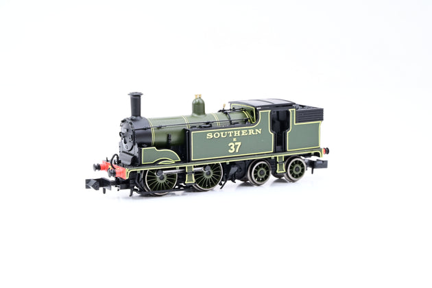 Dapol N Gauge 2S-016-005D M7 Class 0-4-4 SR Lined Green No.37 - DCC Fitted, Boxed