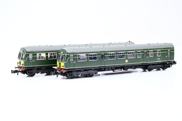 Graham Farish N Gauge 371-504 Class 101 Two Car DMU BR Green No. M51179 M56337 - Boxed