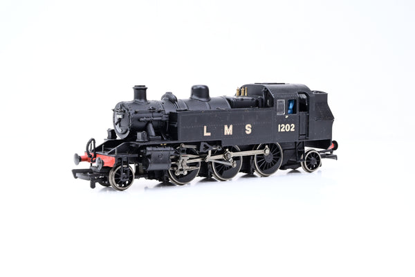 Bachmann OO Gauge 31-453A Ivatt 2-6-2 Tank 1202 LMS Unlined Black - Boxed