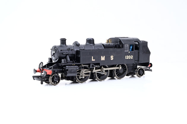 Bachmann OO Gauge 31-453A Ivatt 2-6-2 Tank 1202 LMS Unlined Black - Boxed